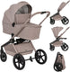 Lionelo freya 3in1 kinderwagen set – reiswieg, wandelwagen astrid i-size autostoel (40–87 cm) –premium - vanaf geboorte tot 22 kg – pu-wielen met vering – omkeerbare zitting – upf50+ kap