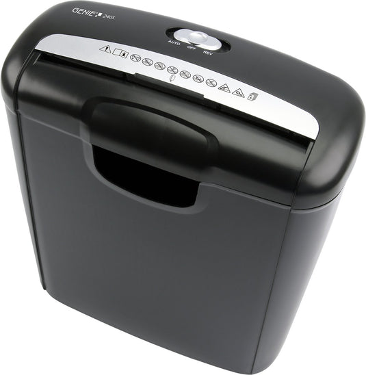 Genie 240 s papierversnipperaar - 6 vellen din a4 (80 g m²) - stripe cut - 10 liter - thuis kantoor - zwart