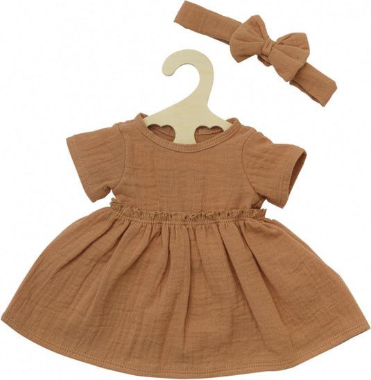 Heless jurk met haarband terra 28 - 35 cm