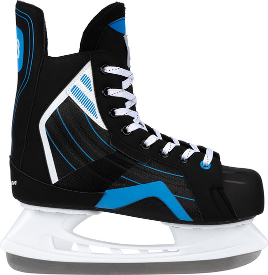 Nijdam ijshockeyschaats - verstelbaar - deluxe - zwart blauw - maat 38