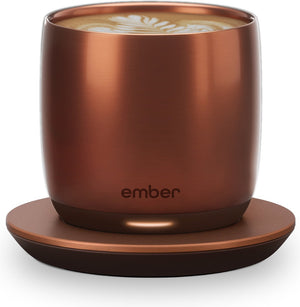 Ember cup coffee cup - smart mug met mobiele app - cup warmer - koffiekopjes met instelbare temperatuur - krasbestendige theemok koffiemok - 178 ml - koper