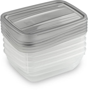 Curver vedo vershoudbakjes set 5x0,5l - 16x12x4.5 cm - transparant