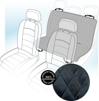 Flamingo luxe hondendeken voor auto - autodeken - hondenmand auto - kia - zwarte achterbankhoes voor huisdieren - 140x140 cm, waterafstotend en krasbestendig