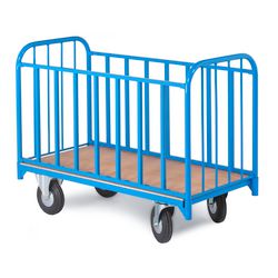 Trolley met twee zijden en 2 achterkanten manorga blauw