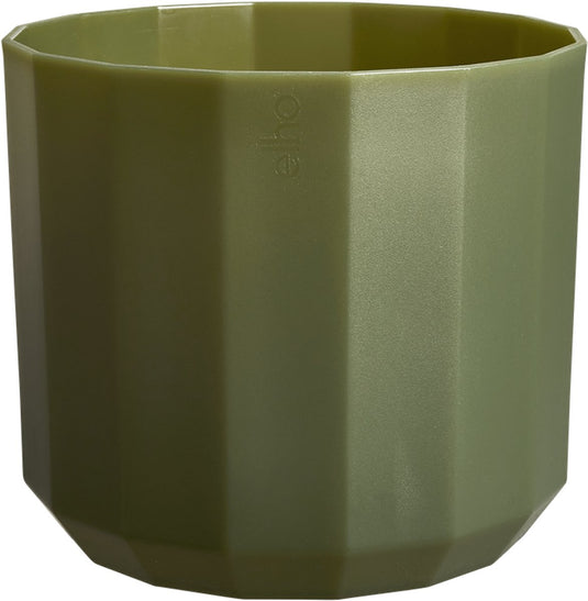 Elho facet rond 19cm - bloempot voor binnen - 100% gerecycled plastic - ø 18.6 x h 16.7 cm - bos groen
