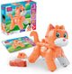 Mega bloks fisher-price speelgoedblokken rollende kitten met draaiende wieltjes - 25 onderdelen voor kinderen