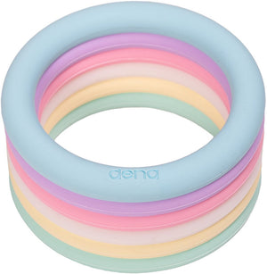 Dena speelgoed - pastel ringen set van 6 kleurrijke kunststof ringen.