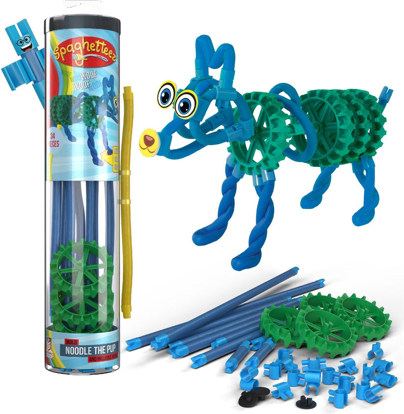 Afbeelding laden in galerijviewer, Clics spaghetteez noodle the pup flexibele bouwstaafjes, 34dlg.
