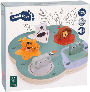 Small foot - houten 3d dierengeluiden puzzel safari