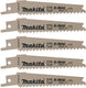 Makita 5 x reciprozaagblad bim 100 6z - b-20432