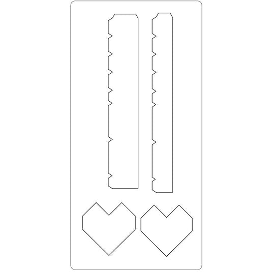 Snijmal, hartendoos, afm 15,2x30,37 cm, dikte 15 mm, 1 stuk