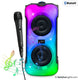 Partyfunlights - bluetooth party karaoke set - led front wisselt van kleur - incl. microfoon - lichteffecten