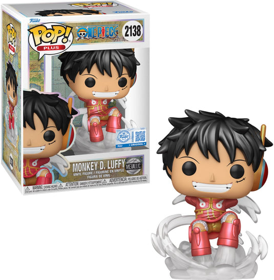Funko pop! plus: one piece - monkey d. luffy (metallic)