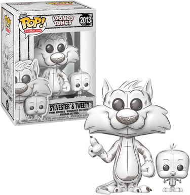 Funko looney tunes pop! buddy animation vinyl figure sylvester tweety 9 cm pop! figuur