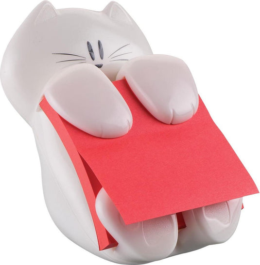 Post-it ® z-notes dispenser kat + 1 x ® super sticky z-notes, poppy, 76 x 76 mm, 90 blaadjes blok