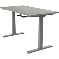 Zit-sta-bureau euroseats crank bursligr180oxy grijs beton metaal