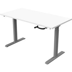 Zit-sta-bureau euroseats crank bursligr120wit grijs, wit metaal