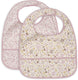 Jollein slabbetjes waterproof - 2 stuks - 30 cm - flower fairies