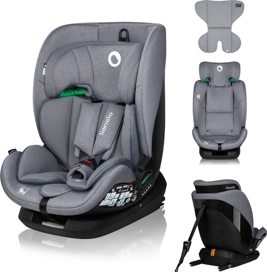 Lionelo lavender i-size baby autostoeltje - 9 tot 36 kg (1,5-12 jaar groep 1 2 3 76-150 cm) - autostoel met isofix - hoge versterkte zijbescherming - ventilatie – stalen versterkin - installatie-indicatoren - 5 ligposities, verstelbare hoofdsteun