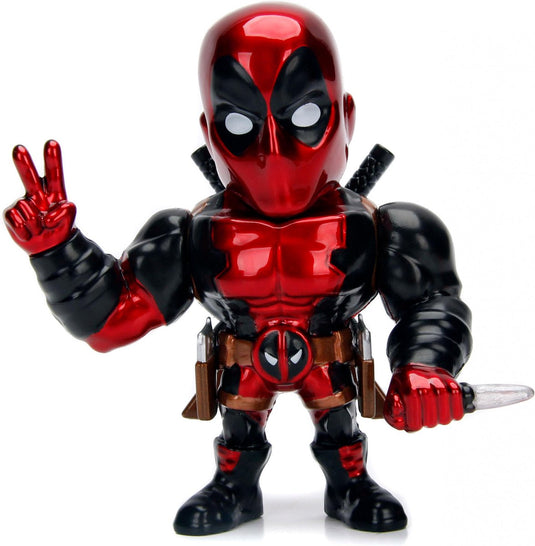 Marvel jada speelfiguur deadpool 10 cm die-cast rood zwart