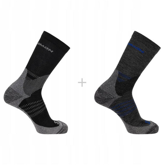 Salomon x ultra access crew sokken - merino wol - 2 paar - maat 42-44