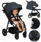 Lionelo iva - wandelwagen buggy premium - 6 maanden 4 jaar (tot 22 kg) - 360° zwenkwielen met vering - magnetische gordel - xxl zonnekap upf50 - verstelbare rugleuning, voetsteun duwbeugel - grote boodschappenmand - stad terrein - kinderwagen