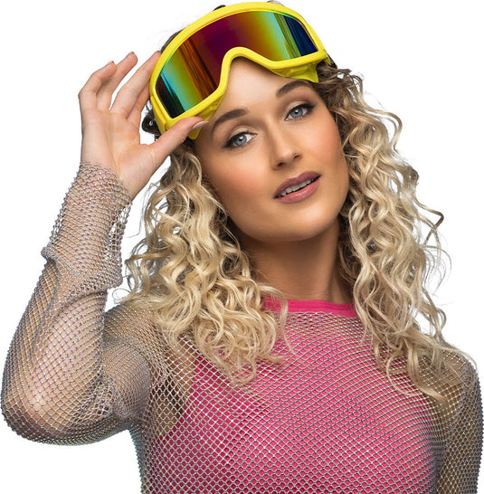 Boland party skibril neon geel