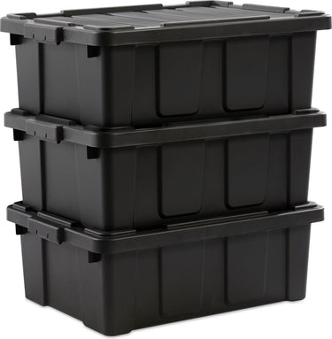 Iris powerbox robuust opbergbox - 43l - 100% recycled kunststof - zwart - set van 3