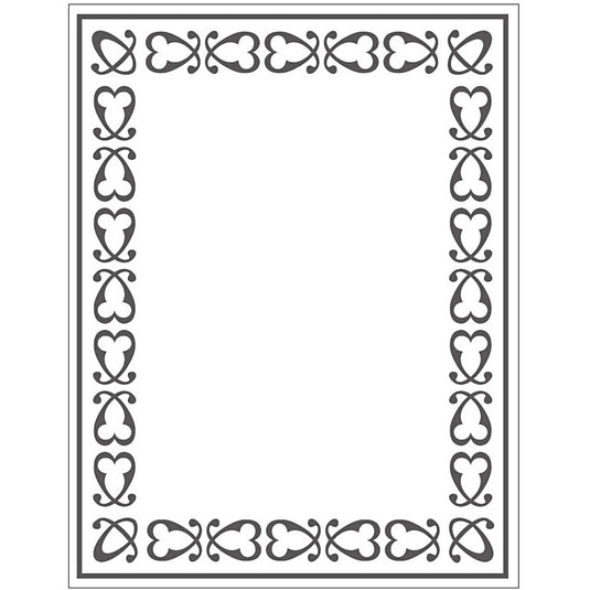 Embossing folder , lijst, afm 11x14 cm, dikte 2 mm, 1 stuk