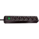 Brennenstuhl eco-line stekkerdoos 6x stekkerdoos (zwart, 1159500015, voor 6 stekkers)