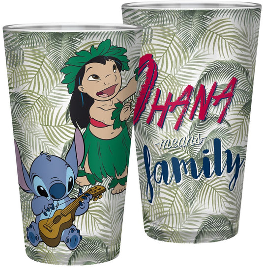 Lilo stitch waterglazenset - disney lilo and stitch - groot - 400 ml - 2 glazen - waterglas