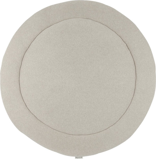 Meyco baby knit basic boxkleed rond - sand melange - ⌀95cm