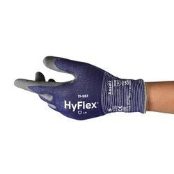 Werkhandschoenen ansell hyflex 11561r070-1p maat 7 donkerblauw 12 paar
