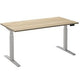 Zit-sta-bureau ceha ade2plhl188q9016rew eiken wit melamine, metaal
