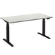 Zit-sta-bureau ceha ade2plhl189q9005w wit melamine, metaal