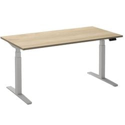 Zit-sta-bureau ceha ade2plhl189q9016rew eiken wit melamine, metaal