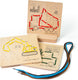 Bigjigs houten rijgpuzzel op nummer - constructie, 8dlg.