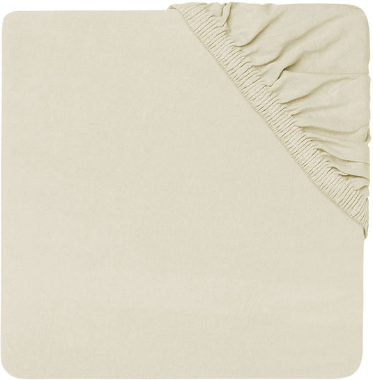 Jollein - baby hoeslaken ledikant jersey (ivory) - katoen - 60x120cm