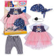 Baby born piratenoutfit poppenkleding 43cm piratenkostuum.