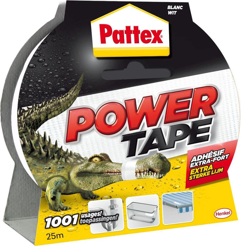 Afbeelding laden in galerijviewer, Pattex power tape 25m wit | power ducktape voor universeel gebruik | waterdichte extreem sterk | premium grip duct tape.
