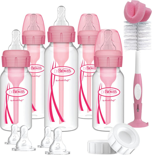 Dr. brown's options+ giftset - standaardfles - roze