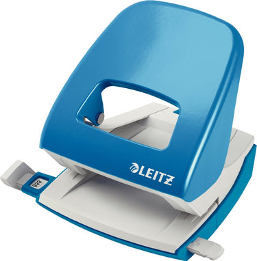 Leitz nexxt metalen bureau perforator - perforeert tot 30 vel - voor mappen en ringbanden - lichtblauw
