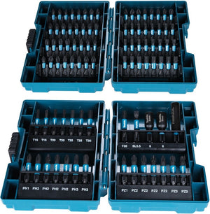 Makita accessoires 90-delige schroefbitset makita impact black in twee handige meeneemdoosjes - e-03109
