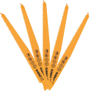 Dewalt reciprozaagblad - dt2349 -bim 228x3,6-5,1mm voor hout met spijkers (5 st.)
