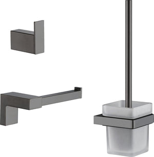 Plieger altea toiletset – wandmontage – compleet – geborsteld gunmetal