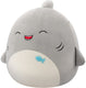 Squishmallows - gordon - grey shark w happy eyes - 40cm pluche