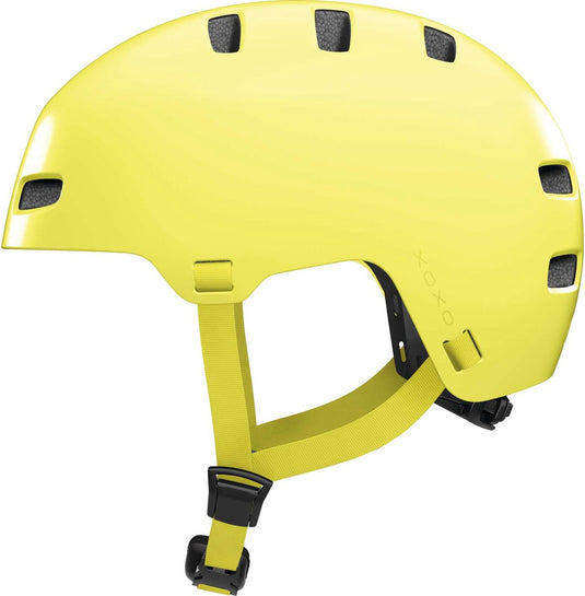 Abus fietshelm xoxo mono yellow m - 54-58 cm - geel - geschikt voor gebruik op elektrische fietsen - stadsfietsen - 400 g