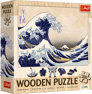 Trefl puzzel - the great wave off kanagawa - hokusai katsushika - 200 xxl stukken.