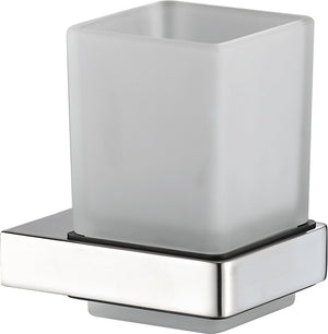 Plieger altea glashouder – bekerhouder badkamer - wandmontage – geborsteld chroom