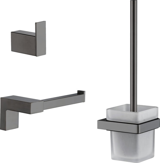 Plieger altea toiletset – wandmontage – compleet – geborsteld gunmetal